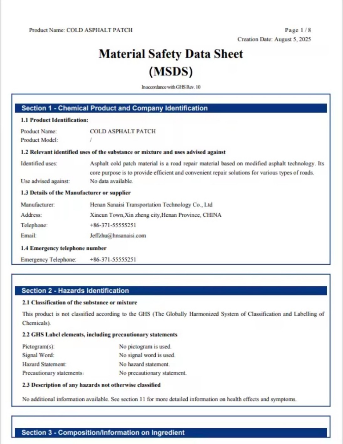 Certificate